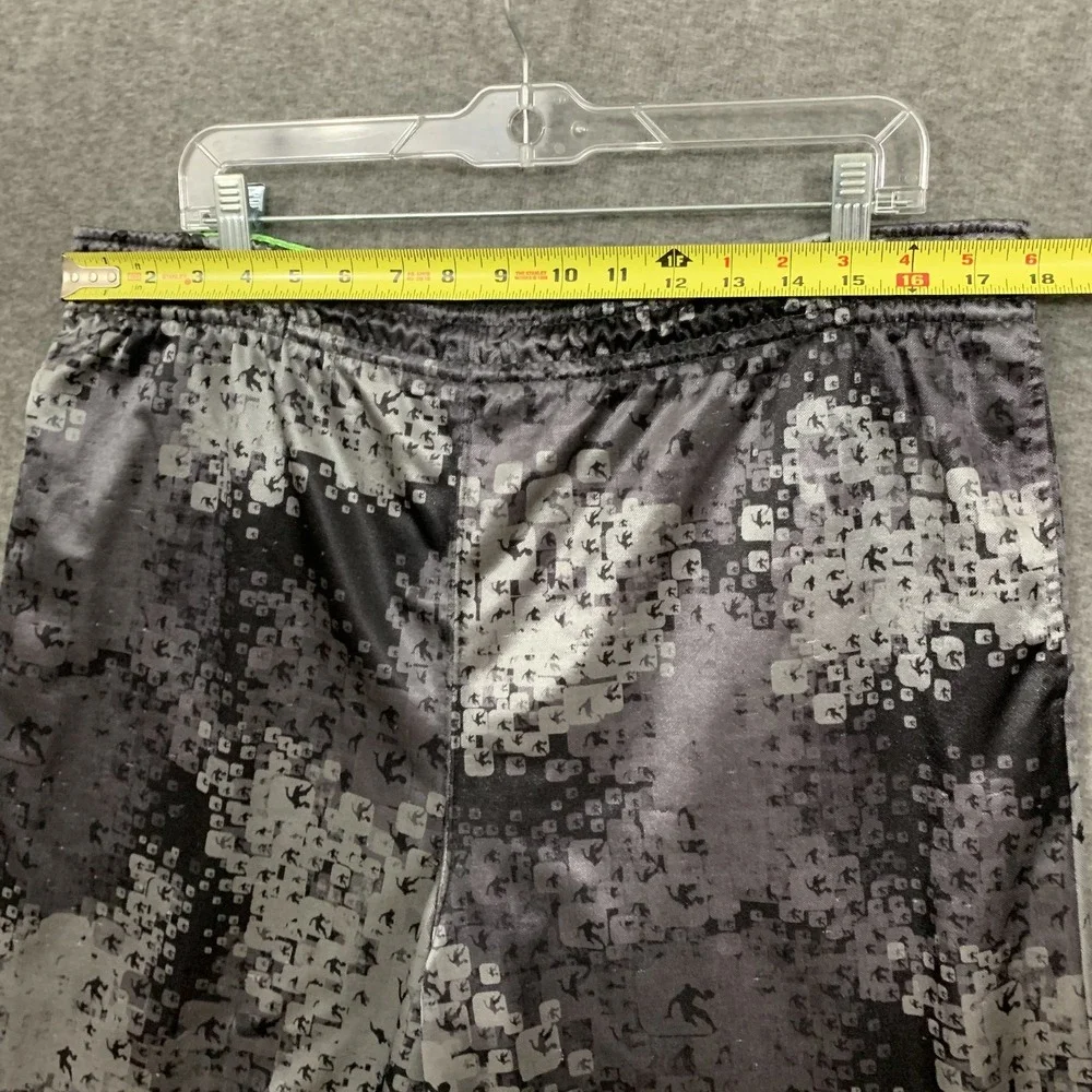 Y2K‎ And1 Basketball Shorts Men Fits XL Black Camo Shiny Satin Elastic Baggy 11